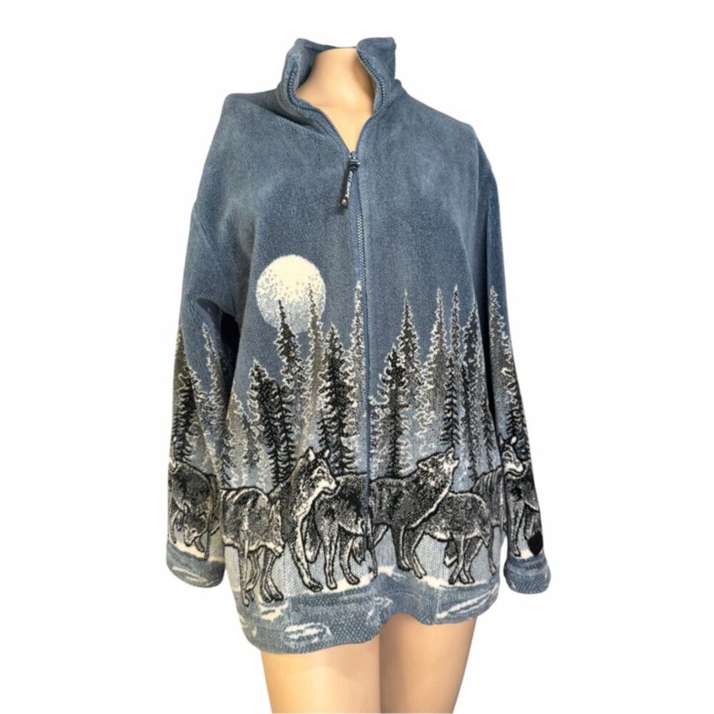 Cityscape Fleece Jacket & Matching Scarf Size M